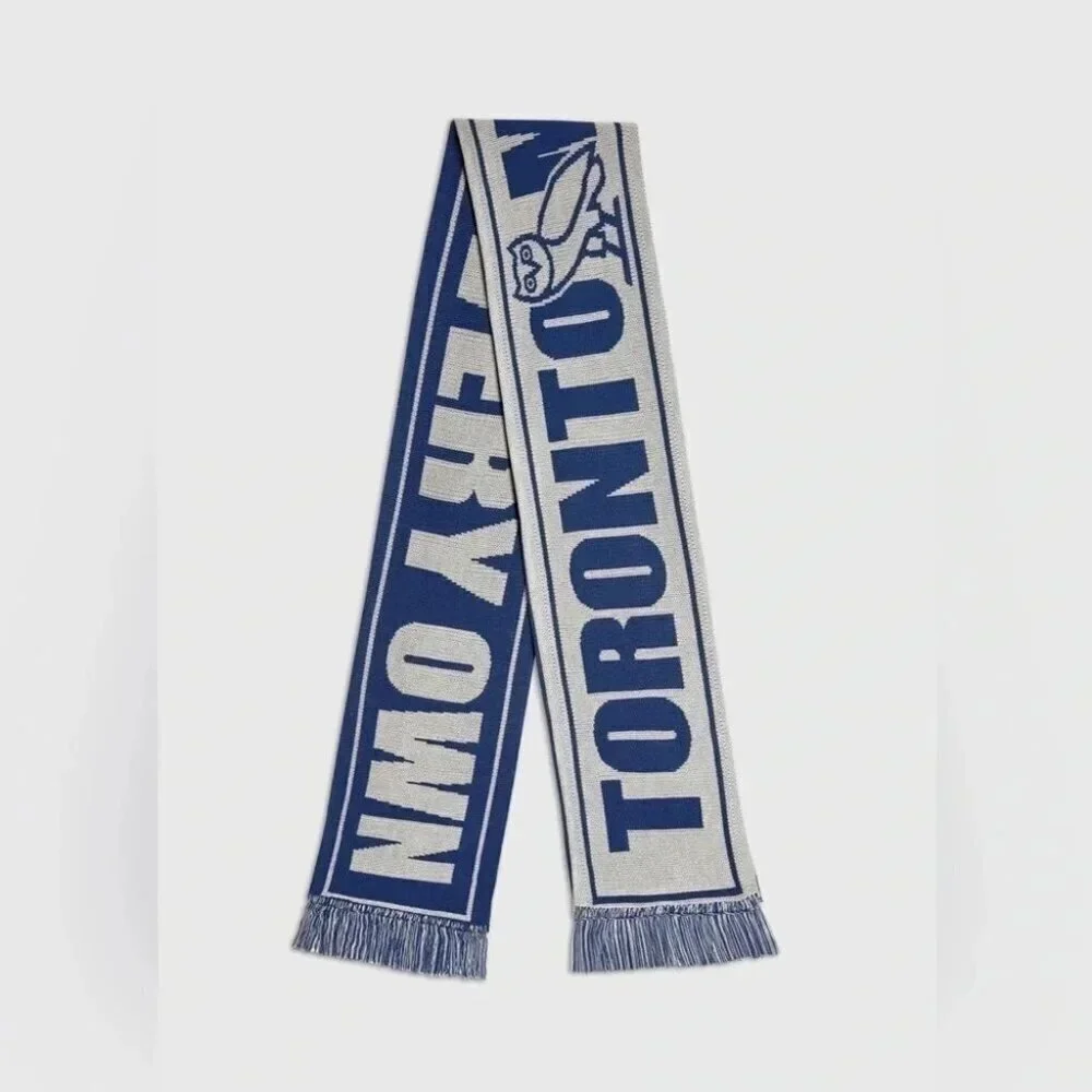 NWT Toronto Maple Leafs x OVO polyester blend Hockey Sports Casual scarf OS